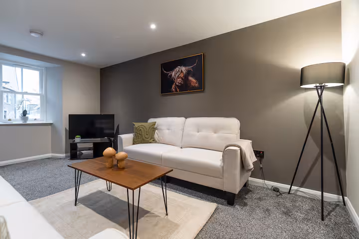 Fully Furnished Livingroom in Insurance Stays & Accommodation in Lanark